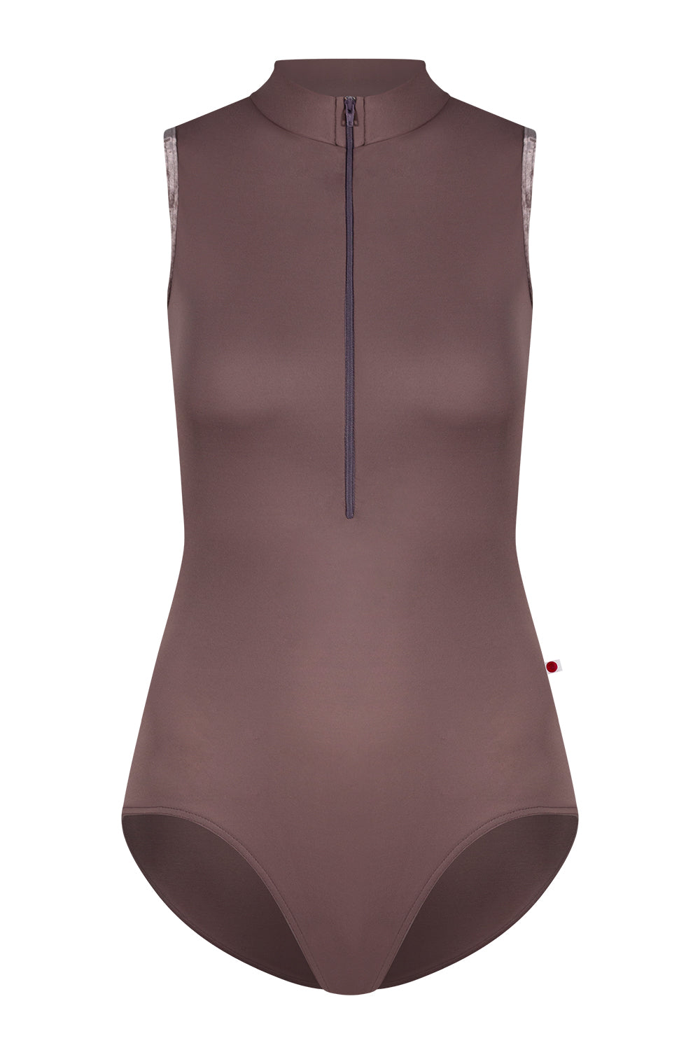 Charlotte leotard in T-Phantom body color with CV-Phantom trim color and T-Phantom zipper color
