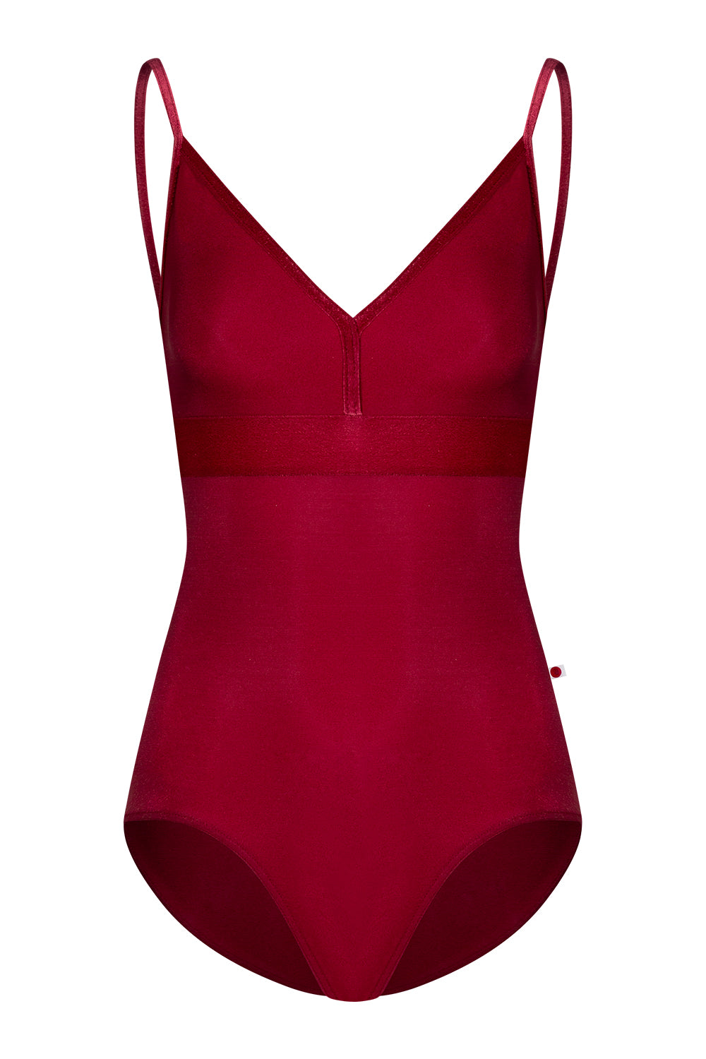 Zoe leotard in N-Berry body & top color with V-Cerise trim & middle band color