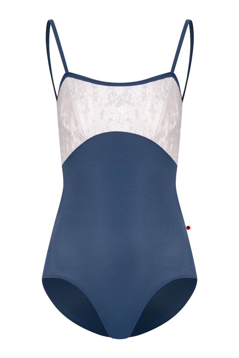 Denise leotard in T-Storm body color with CV-Silver top color and T-Storm trim color