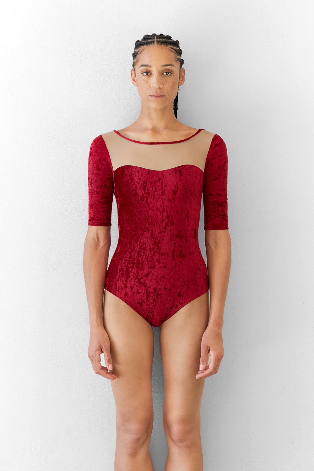 Jane Crushed-Velvet-Half Sleeves