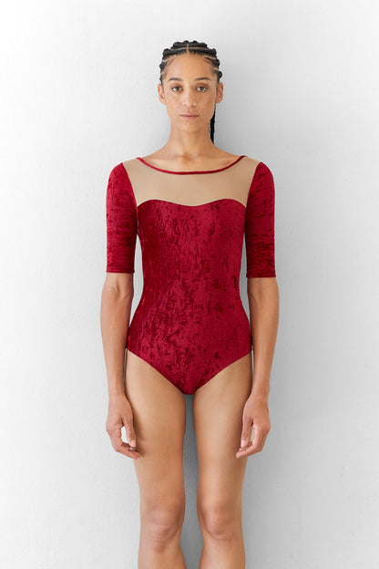Jane Crushed-Velvet-Half Sleeves