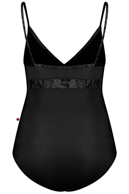 Zoe Nylon/Crushed-Velvet Black