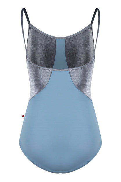 Amanda leotard in T-Bluegrey body color with V-Steel top & trim color